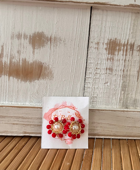 Gold flower stud