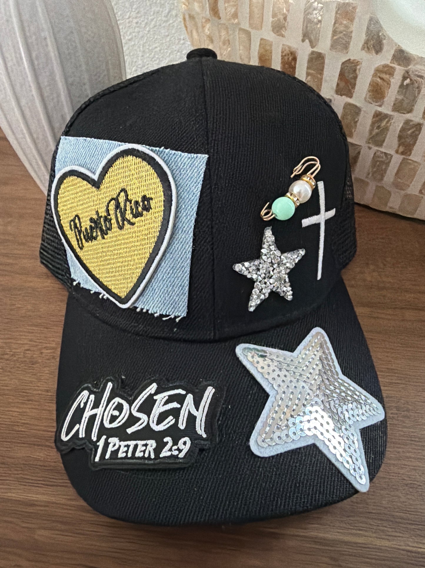 Gold chosen PR hat