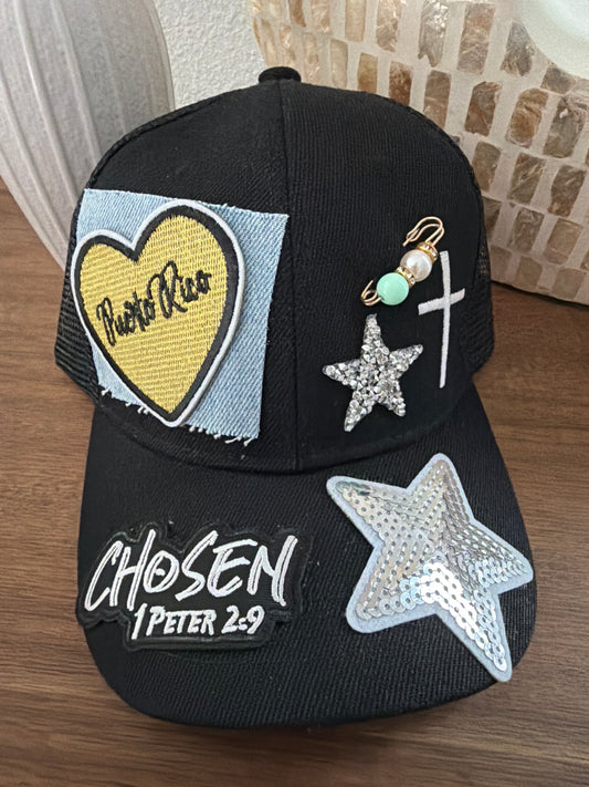 Gold chosen PR hat